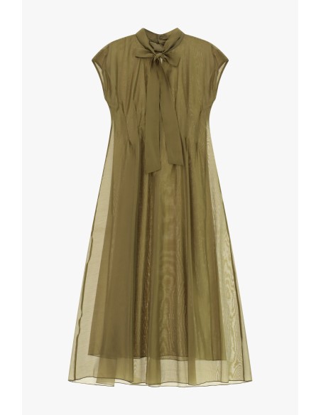 Robe midi évasée avec nœud au col Dixie