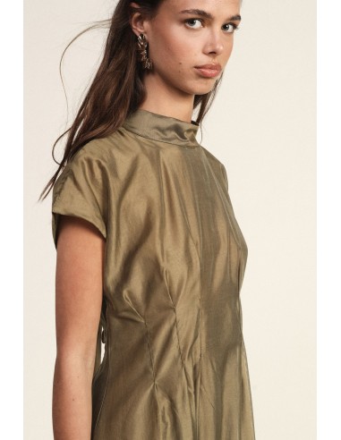 Robe midi évasée avec nœud au col Dixie