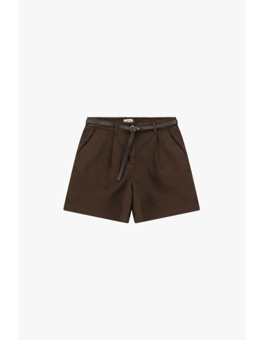 Dixie shorts met normale pasvorm, plooien en smalle tailleband