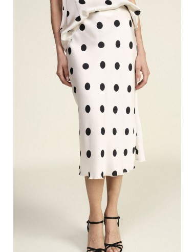 Jupe midi à pois évasée Dixie