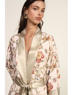 Manteau léger à motif floral avec ceinture Dixie