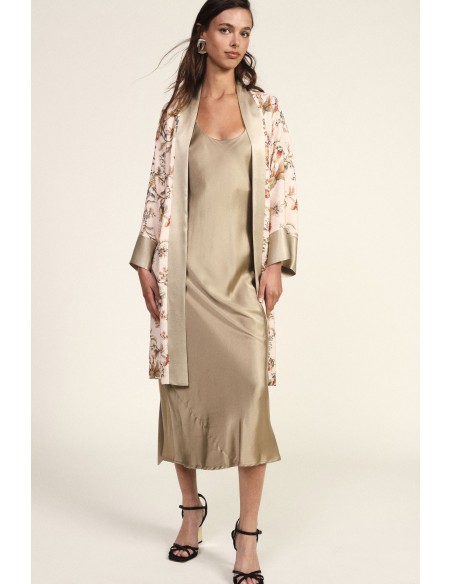 Manteau léger à motif floral avec ceinture Dixie