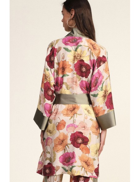 Manteau léger à motif floral avec ceinture Dixie