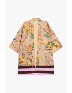 Dixie dusterjas met bloemenmotief en wijde mouwen 2