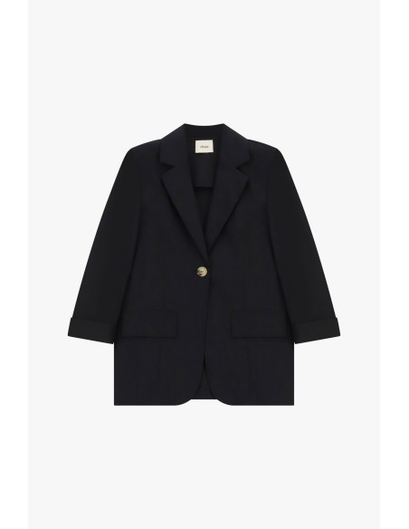 Dixie blazer met één rij knopen en klepzakken