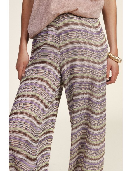 Pantalon palazzo fantaisie à jambes larges Dixie