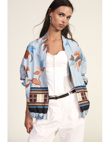 Bomber Dixie à imprimé floral et bord élastiqué