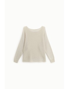 Pull à col rond ajouré, coupe souple, s’il vous plaît 2
