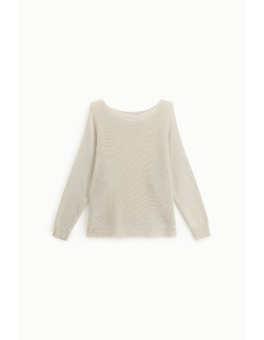Pull à col rond ajouré, coupe souple, s’il vous plaît