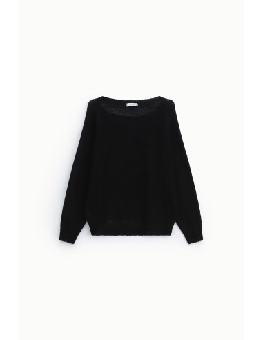 Pull à col rond ajouré, coupe souple, s’il vous plaît