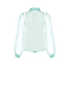 Organza blouse met wijde mouwen van Rinascimento 2