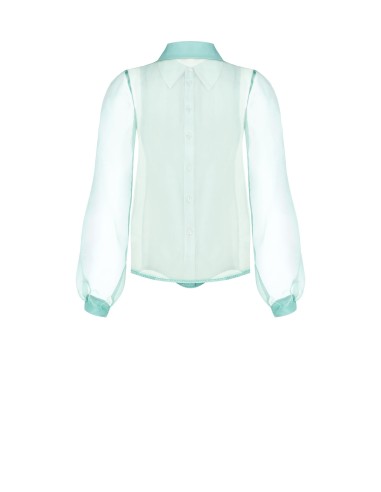 Organza blouse met wijde mouwen van Rinascimento