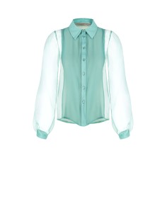 Organza blouse met wijde mouwen van Rinascimento