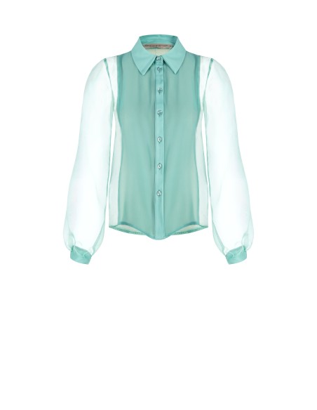 Chemise à manches larges en organza Rinascimento