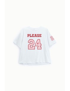 T-shirt ample avec imprimé sur le devant et la manche Please 2