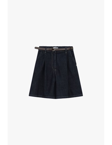 Short en jean mi-long avec ceinture Please