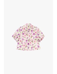 Cropped bloemenblouse met korte mouwen alstublieft 2