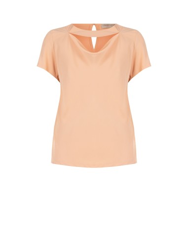 Soepelvallende Curvy-blouse van mat satijn met cut-out Rinascimento Curvy
