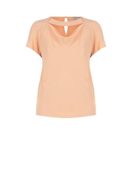 Blouse fluide grande taille en satin mat avec découpes Rinascimento Curvy
