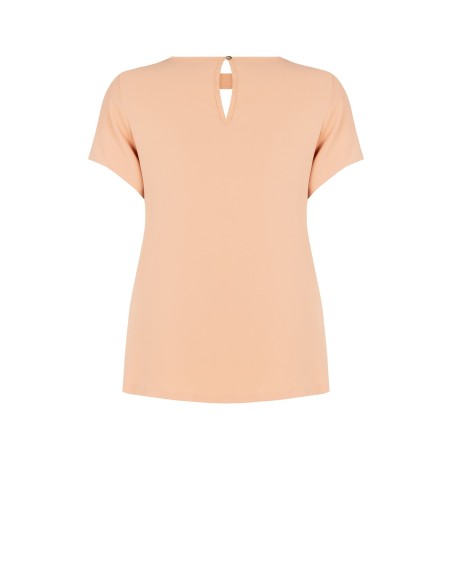 Soepelvallende Curvy-blouse van mat satijn met cut-out Rinascimento Curvy
