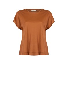 Ruimvallend T-shirt van viscosemix met licht gekreukt effect Rinascimento Curvy