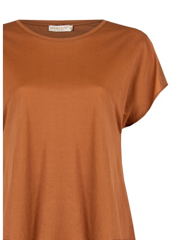 Ruimvallend T-shirt van viscosemix met licht gekreukt effect Rinascimento Curvy