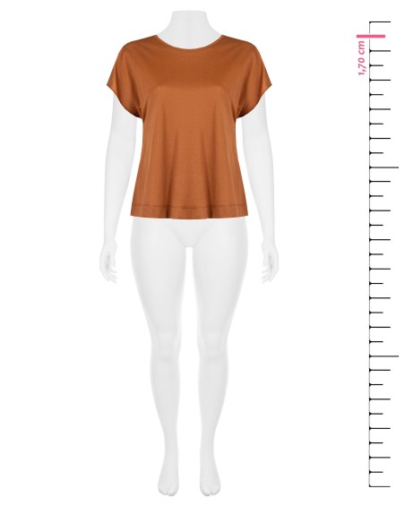 T-shirt ample en mélange de viscose à l’effet légèrement froissé Rinascimento Curvy