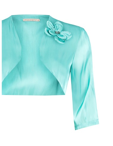 Boléro cache-épaules en satin avec fleur et strass Rinascimento Curvy