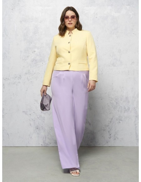 Pantalon palazzo Curvy en tissu technique avec élastique Rinascimento Curvy