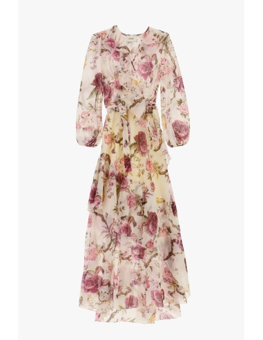 Robe longue à imprimé floral et à volants Dixie
