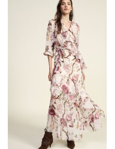 Robe longue à imprimé floral et à volants Dixie