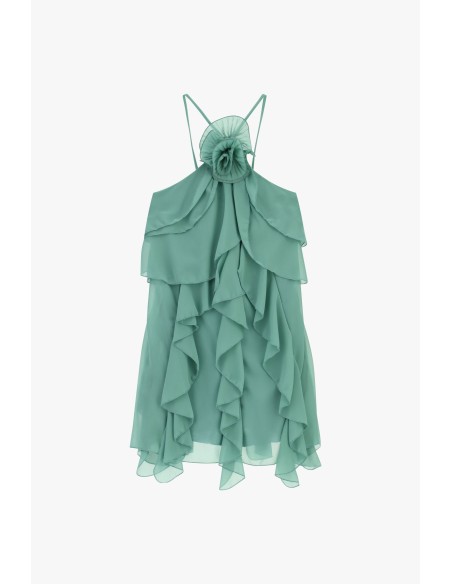 Robe courte à volants et fines bretelles Dixie