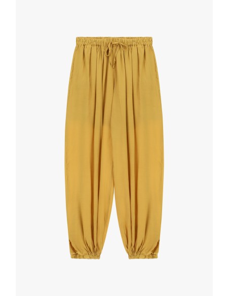 Broek met elastische taille en enkelboorden, losse pasvorm Dixie