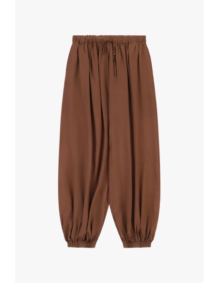Pantalon à taille et chevilles élastiquées, coupe ample Dixie