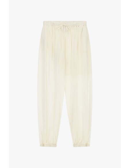 Broek met elastische taille en enkelboorden, losse pasvorm Dixie