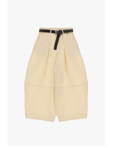 Pantalon palazzo court avec ceinture et pinces Dixie