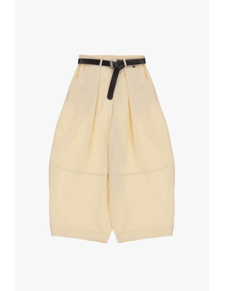 Pantalon palazzo court avec ceinture et pinces Dixie