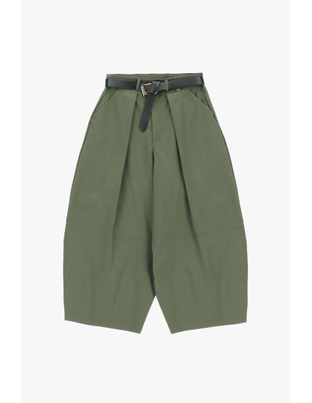 Pantalon palazzo court avec ceinture et pinces Dixie