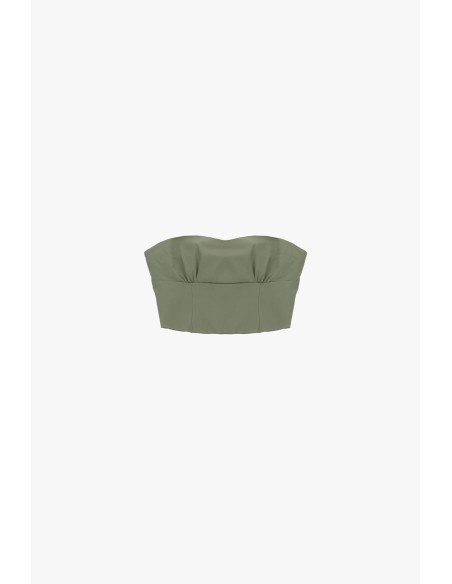 Dixie - Top bandeau structuré avec coutures profilées