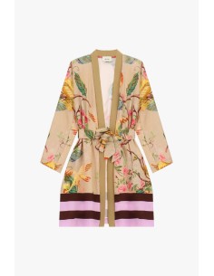Doudoune fantaisie florale avec ceinture Dixie