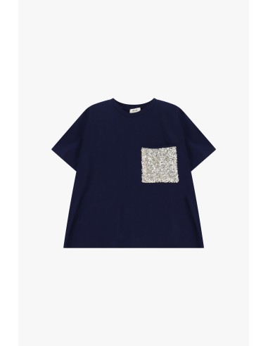 T-shirt avec poche appliquée à paillettes Dixie