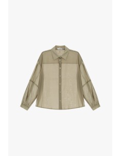 Oversized transparante blouse met klassieke kraag Please 2
