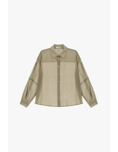 Chemise oversize transparente avec col classique Please
