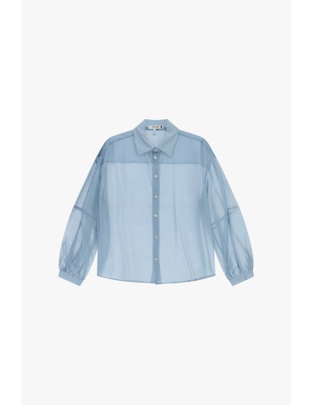 Chemise oversize transparente avec col classique Please