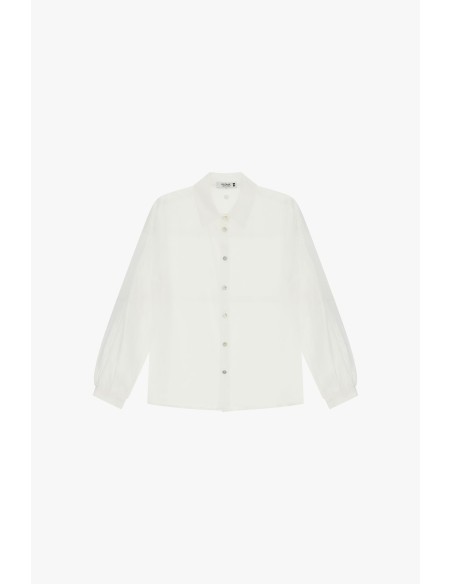 Chemise oversize transparente avec col classique Please