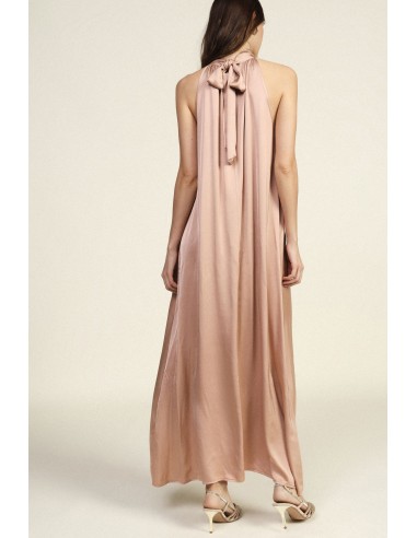 Robe longue fluide avec encolure à nouer Dixie