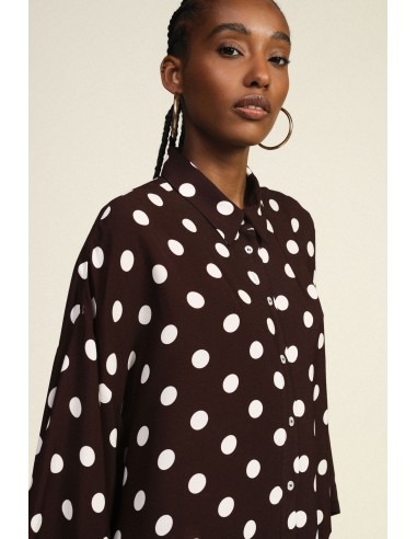Blouse ample à pois avec manches kimono Dixie