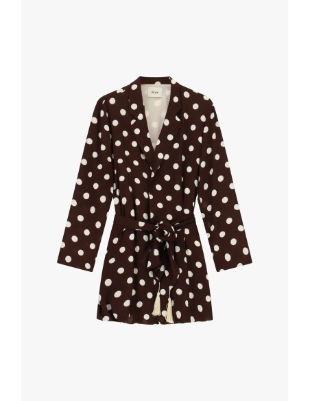 Manteau léger à pois avec ceinture Dixie