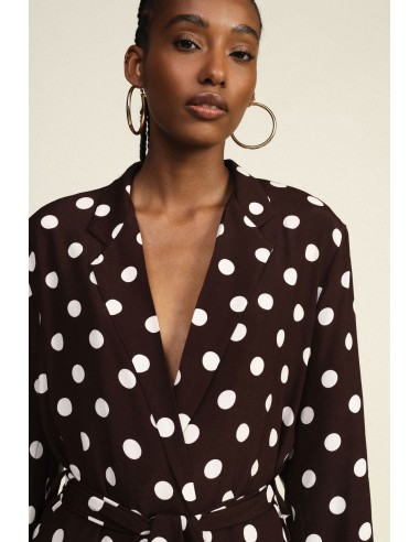 Manteau léger à pois avec ceinture Dixie