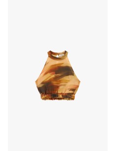 Dixie Fantasie Cropped Top met Halternek 2